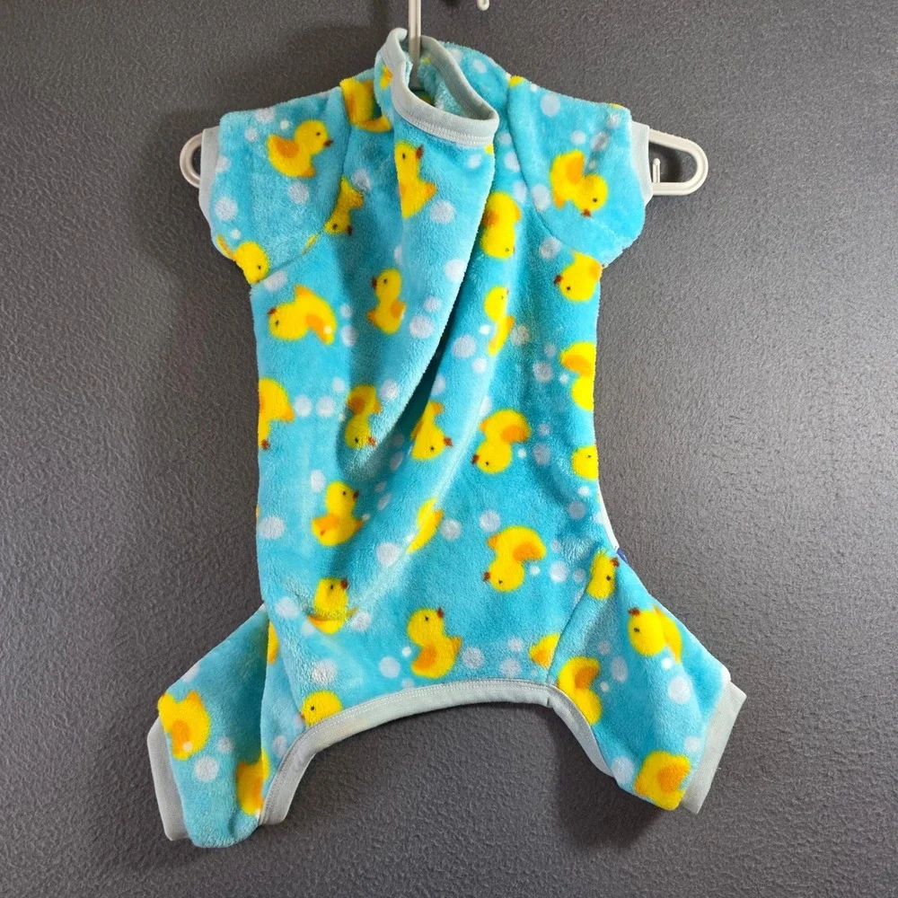 Frisco by Chewy Blue Rubber Duck Cozy Plush Dog Pajamas LG SKU 268463